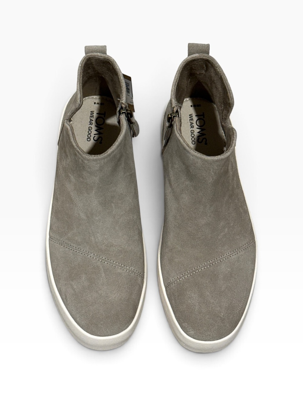 TOMS Verona Mid Platform Sneakers Dune Grey Suede Size 8 NWT - Picture 4 of 9